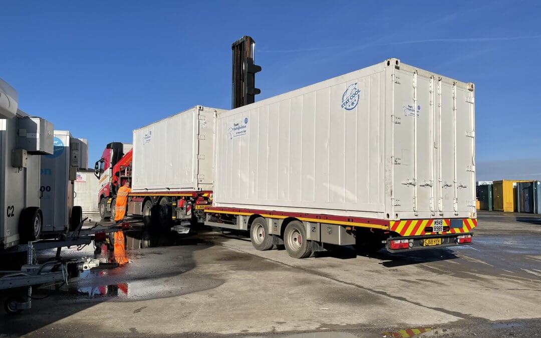 How is a refrigerated container delivered?